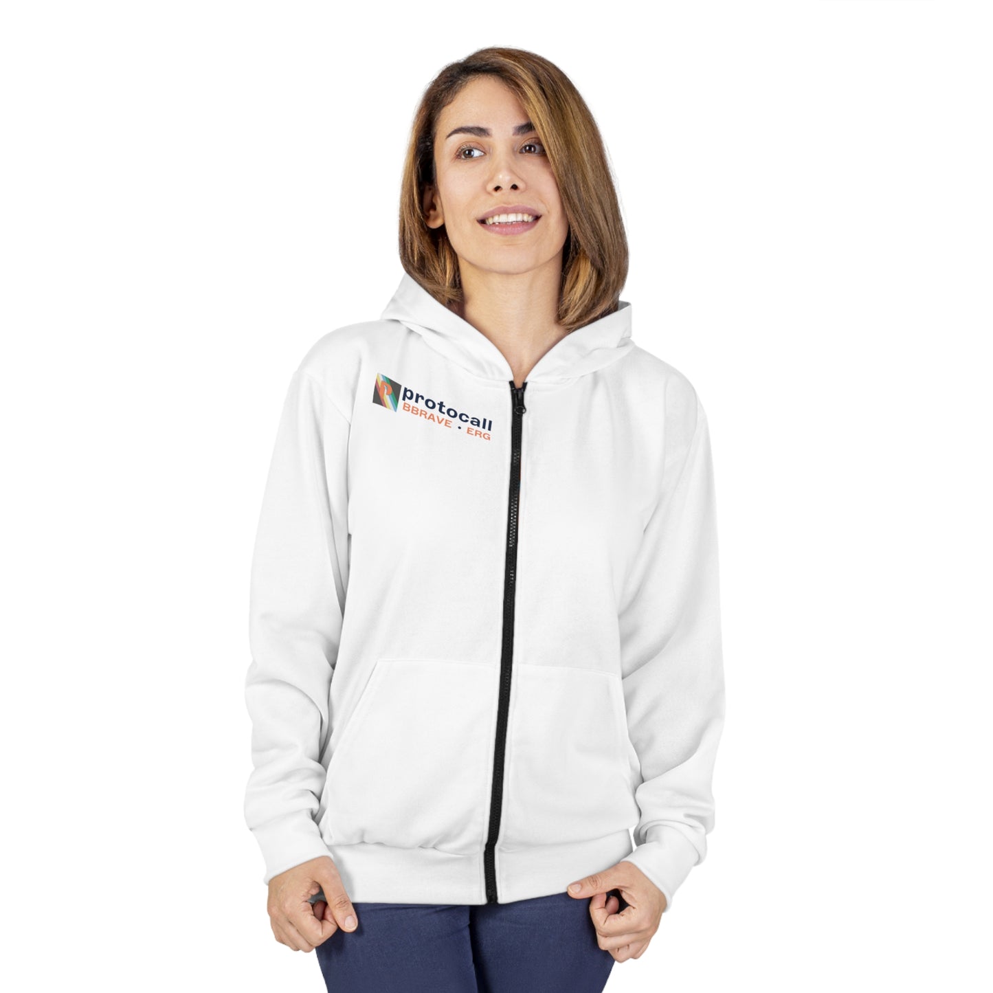 Fleece Zip Hoodie - BBRAVE Logo