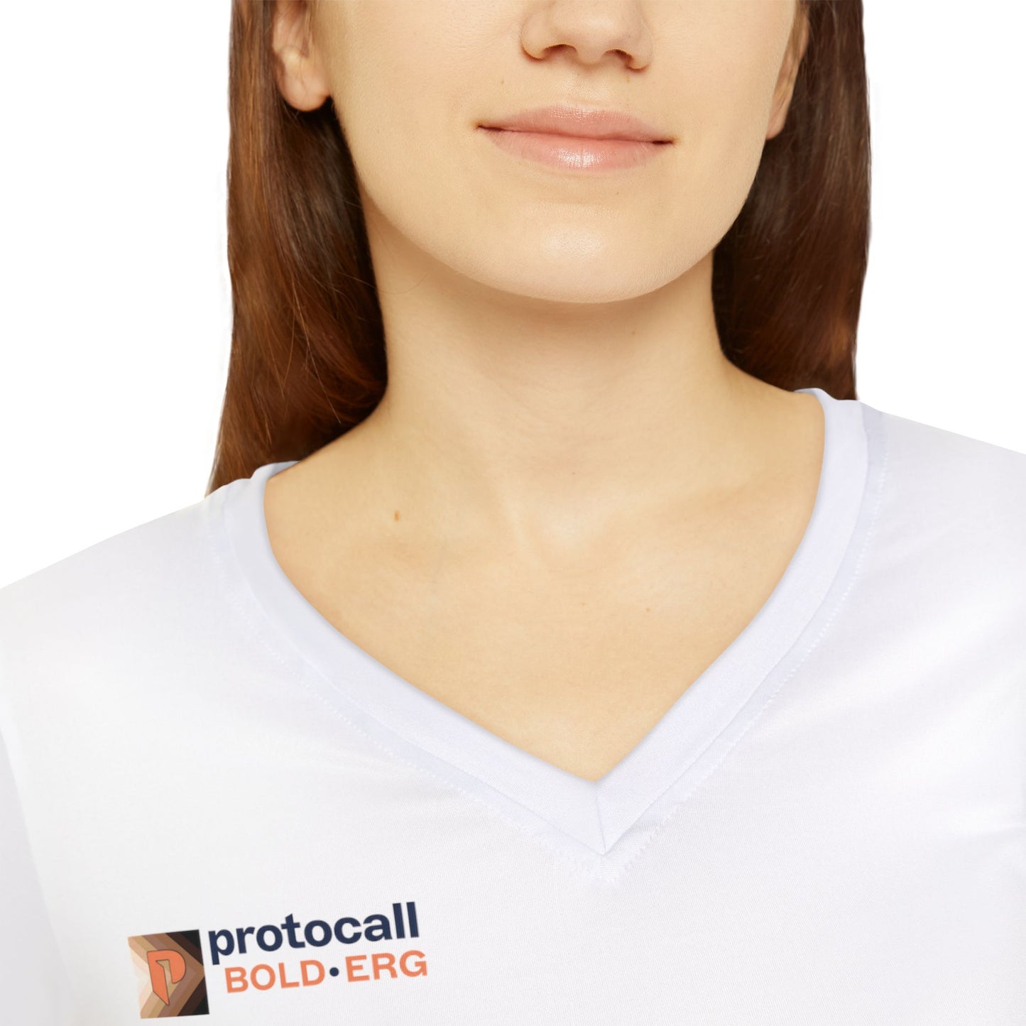 Long Sleeve V-neck Shirt - BOLD Logo