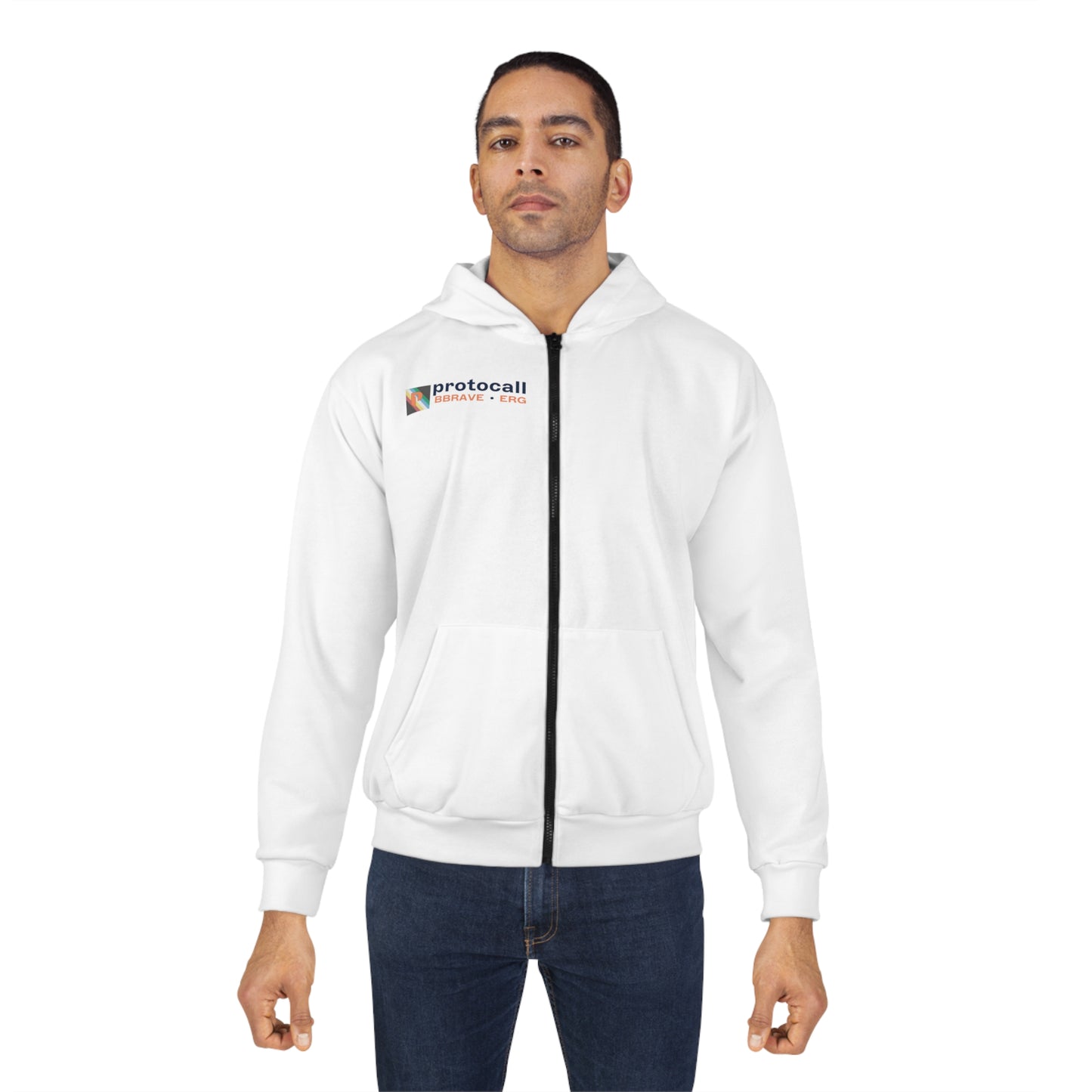 Fleece Zip Hoodie - BBRAVE Logo