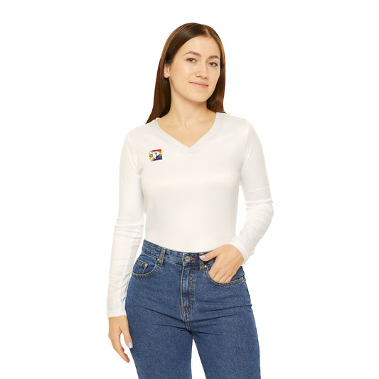 Long Sleeve V-neck Shirt - PPAW Logo