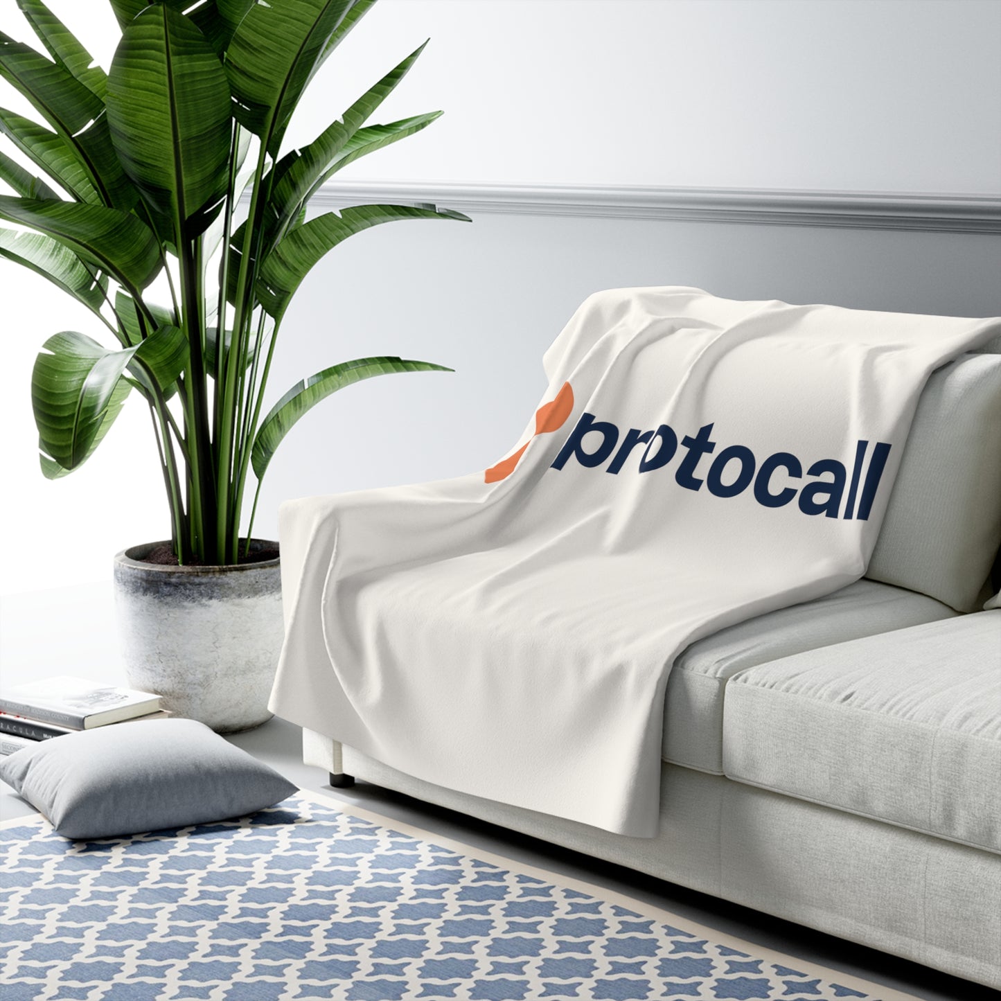 Sherpa Fleece Blanket - Protocall Logo